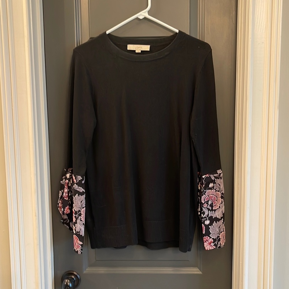 Loft sweater with sleeve detail.